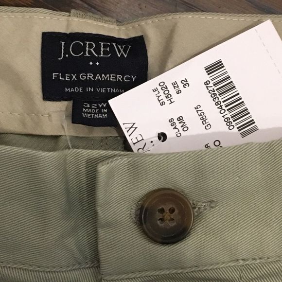 J.CREW Gramercy Mens Flat Front Khaki Flex Shorts Sz 32 NWT - Picture 10 of 15